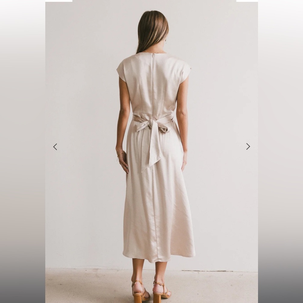 Bohme Rosalind Midi Dress in Champagne - Picture 2 of 4